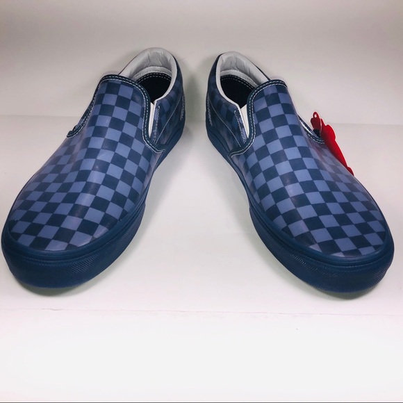 Vans Translucent Rubber Blue Checkerboard Sneakers - Picture 7 of 9